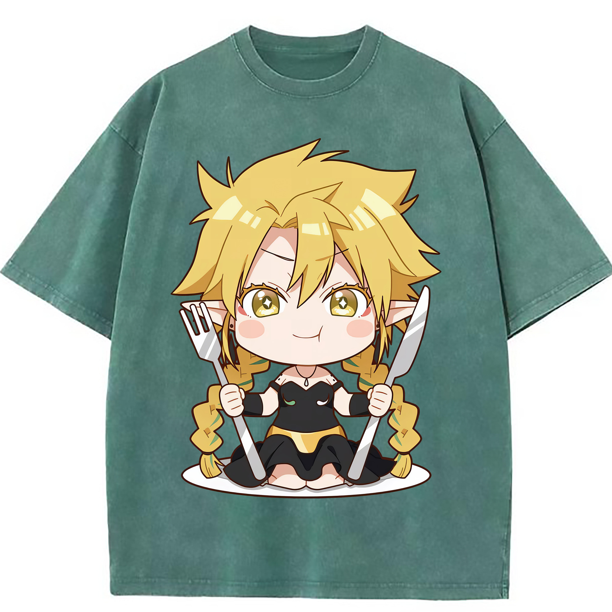 （画像用） 転スラ Regarding Reincarnated to Slime 綿100% ヴィンテージ風 半袖Tシャツ（フロントプリント）